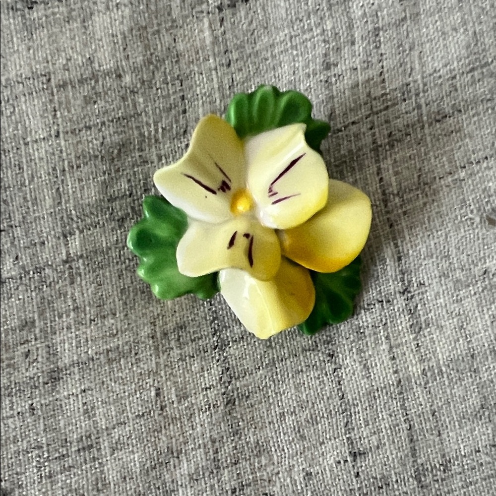 Vintage Adderly Floral Poppy Brooch - Vintage Floral Brooch